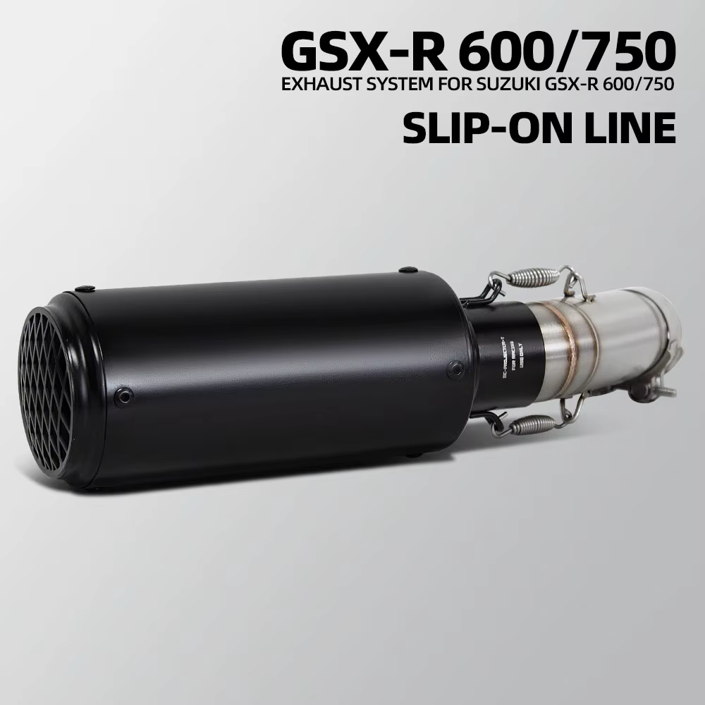 Escape slip-on con tubo medio para Suzuki GSX-R/GSX-S 600/750