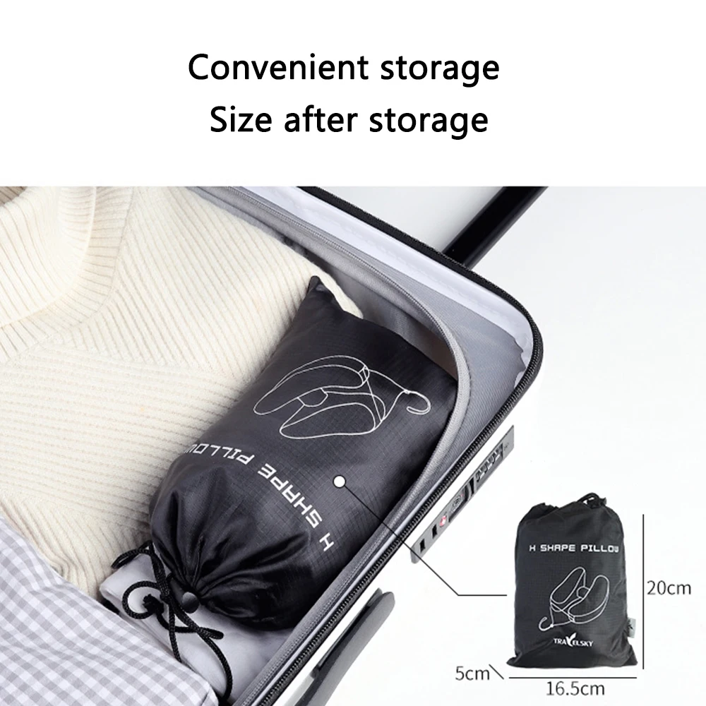 Almohada cervical inflable de viaje con capucha para coche - imagen 3