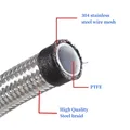 Steel braid PTFE