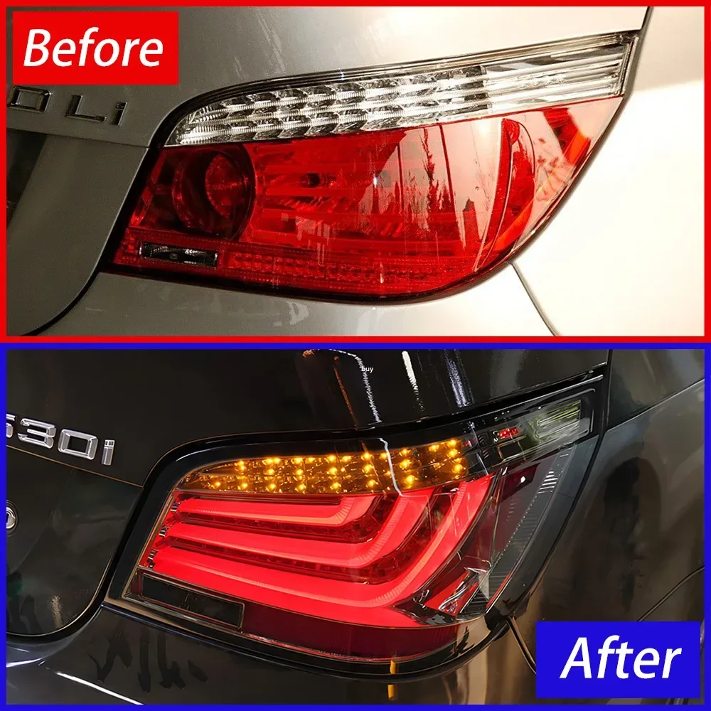 Para BMW 5 Series E60 2003-2010 conjunto de lámparas traseras de coche actualización resaltar parpadeante luz trasera de coche LED toda nueva actualización Plug and Play - imagen 4