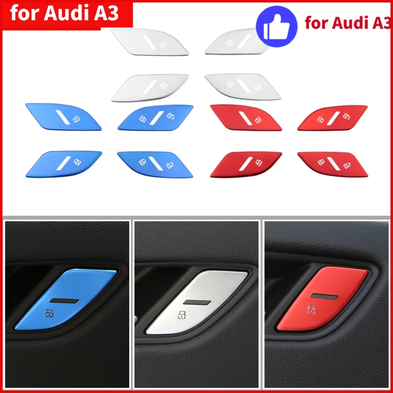 Audi A3 8V 2013-2019 Tapas del botón de bloqueo con lentejuelas