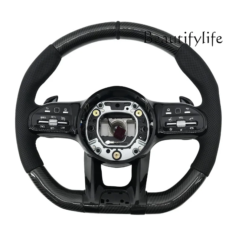 Adecuado para 12-21 años AMG de edad y nuevo, conjunto de volante mejorado de fibra de carbono estándar negro BZ004