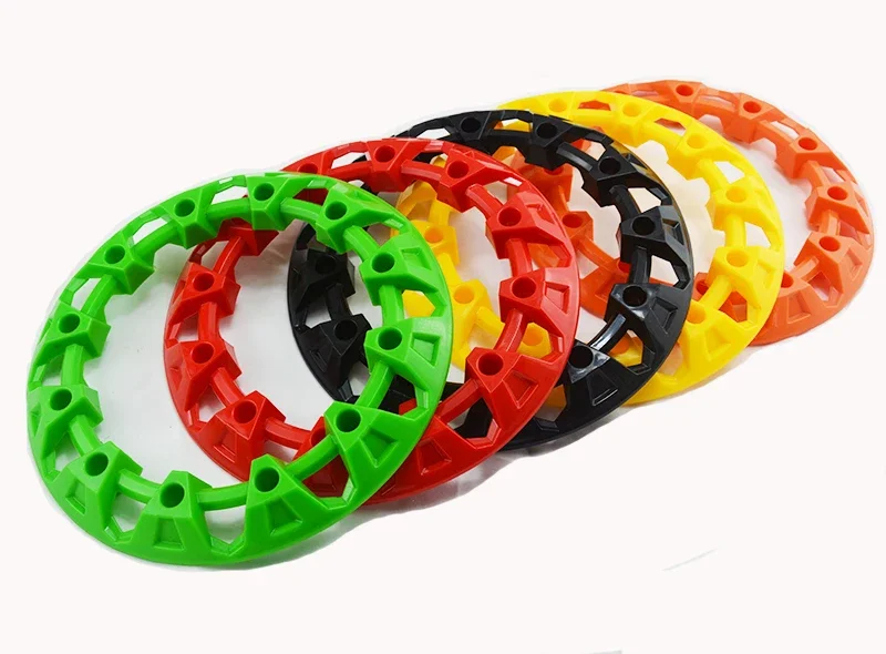 4 piezas de plástico ATV llanta protección del cubo apto neumáticos 145/70-6 neumático 6 pulgadas 7 ''8'' 10 '' cubierta embellecedora de rueda tapa decorativa - imagen 3