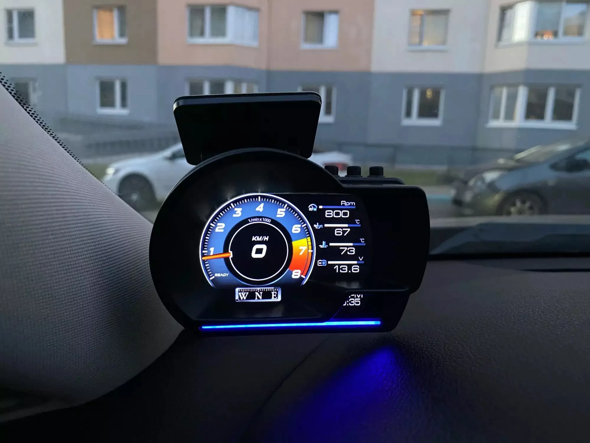 Detalle del medidor automático A500 para coche