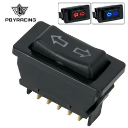 Interruptor elevalunas universal 5 pines 12V 20A luz azul/rojo y arnés