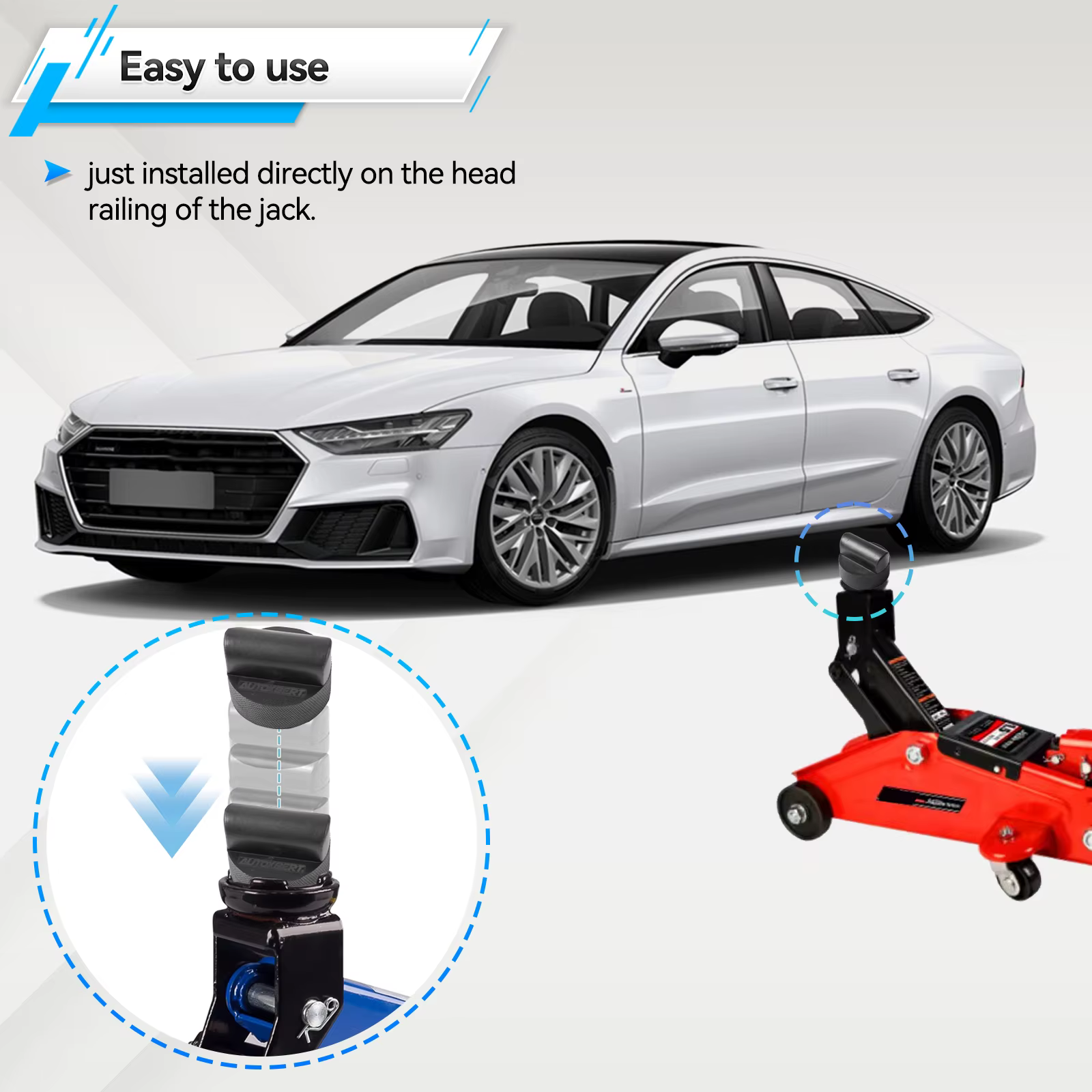 Pads de elevación Audi A6 A7 S6 S7 RS6 RS7 R8 TT – Soportes goma antideslizantes - imagen 4