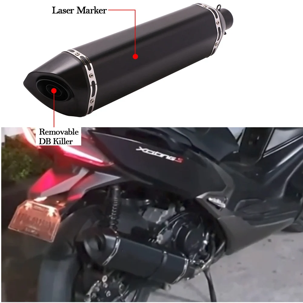 Silenciador de escape para moto con tubo de 51 mm