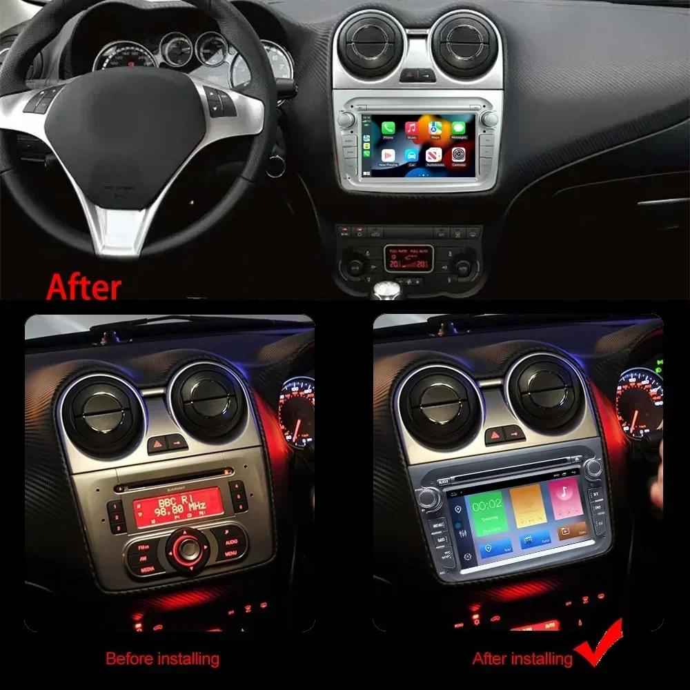Radio Android con CarPlay inalámbrico para Alfa Romeo MiTo 2008-2012 - imagen 3