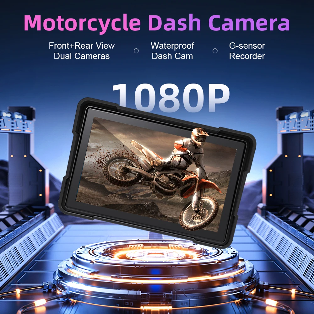 Pantalla CarPlay y Android Auto para moto con GPS IPX8 - imagen 5