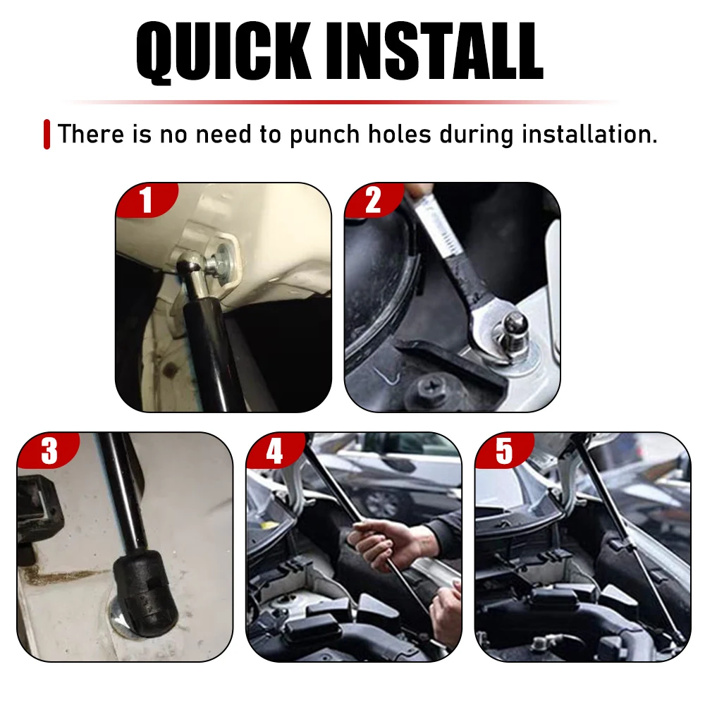 Soportes de gas para capó delantero – Compatible Skoda Octavia - imagen 5