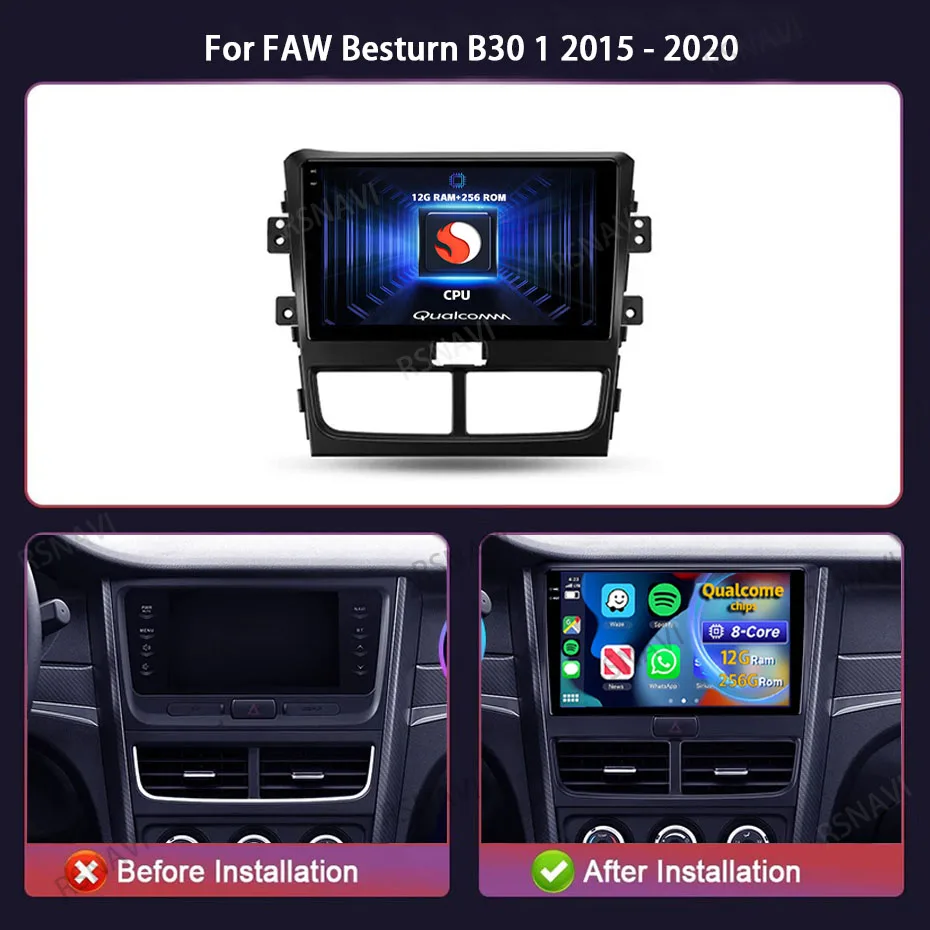 Radio Android 15 con CarPlay para FAW Besturn B30 2015-2020 2DIN DSP - imagen 2