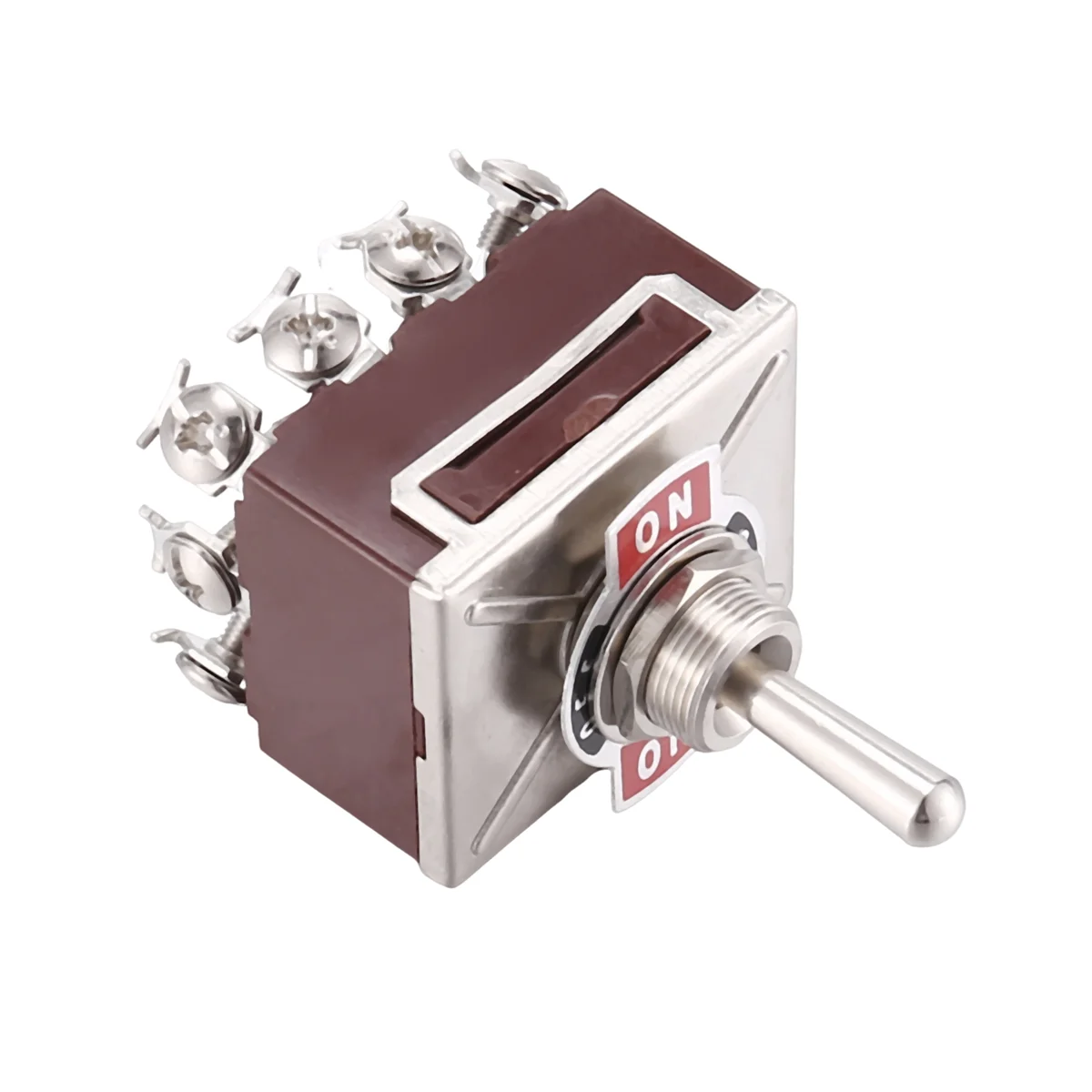 Interruptor de palanca para enganche 4PDT 380V 10A ON/OFF/ON - imagen 3
