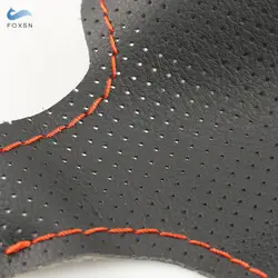 Funda volante cuero perforado negro Volvo S80 XC70 V70 cosida mano