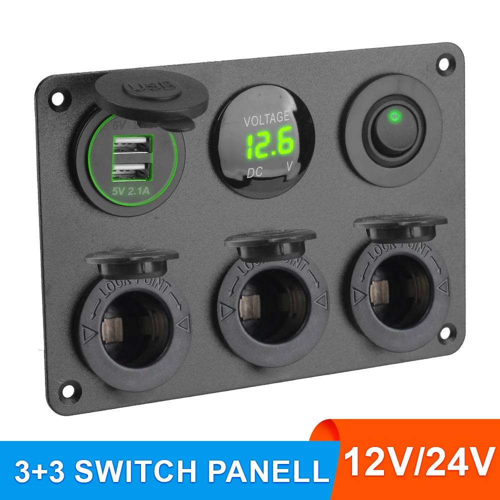 Cargador USB Dual 12V con voltímetro LED para coche y RV - imagen 5