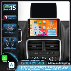 Autorradio Android 15 con CarPlay – Dodge Caravan 2008-2020, Voyager 5