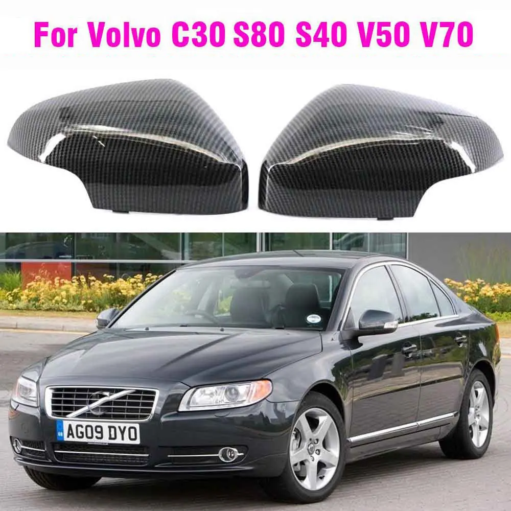 Carcasas de retrovisor efecto carbono Volvo C30/S40/S60/S80/V50/V70