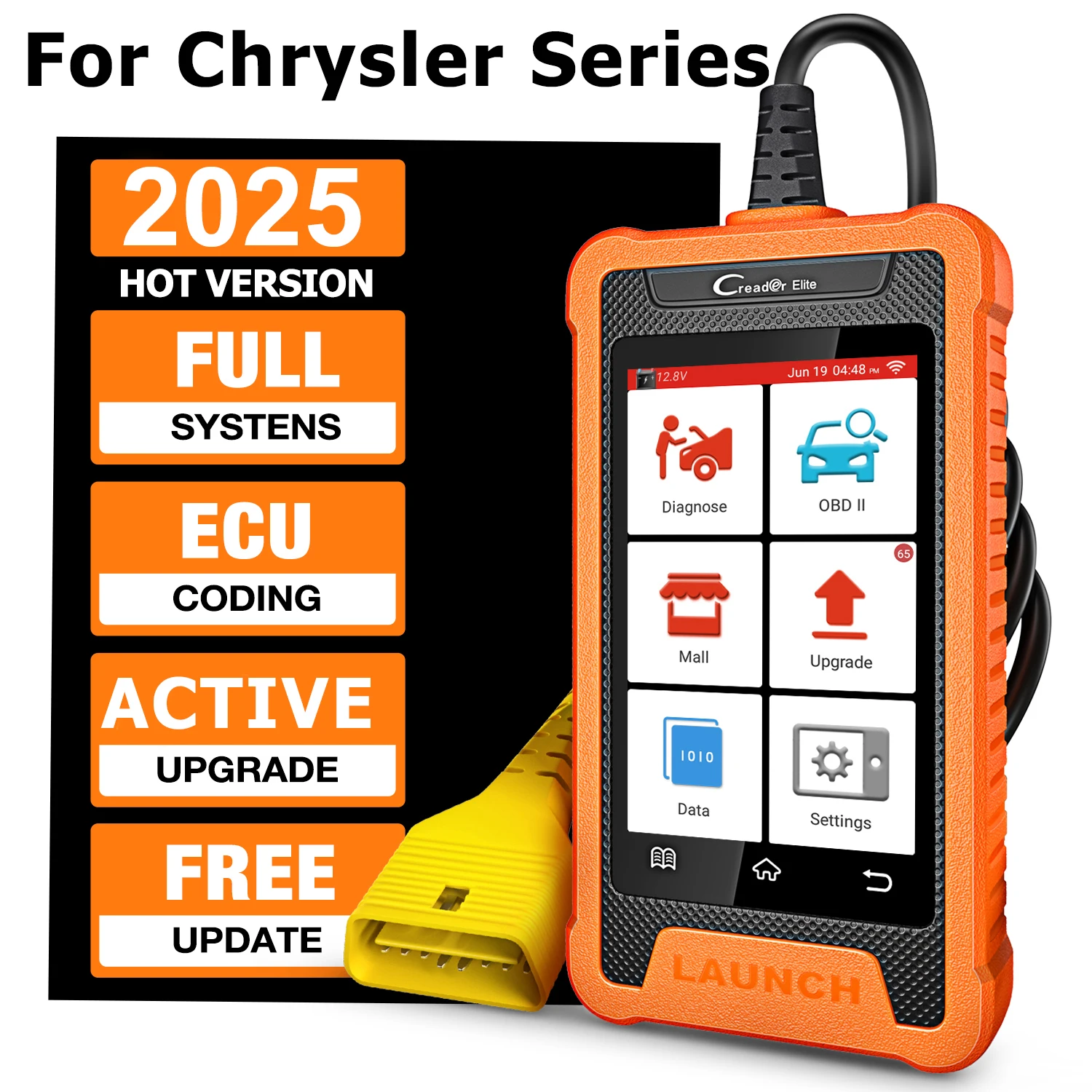 LAUNCH Creader Elite: escáner OBD2 para Chrysler con codificación ECU