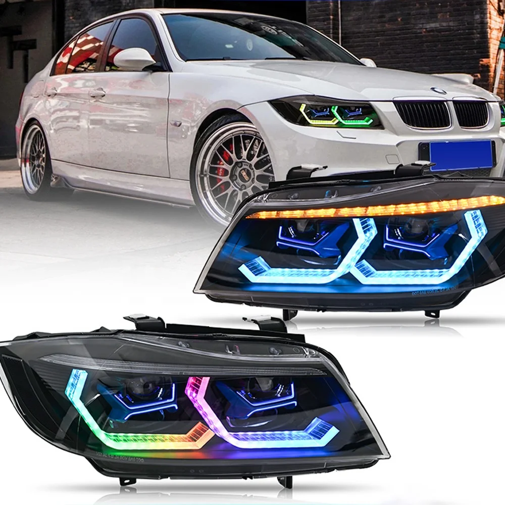 Faros delanteros LED RGB con DRL, antiniebla e intermitentes para BMW E90 - imagen 3