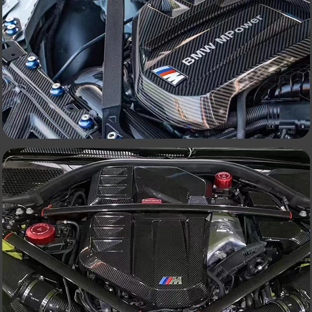 Cubierta capó fibra carbono negra para BMW M3 M4 F80 F82 - imagen 4