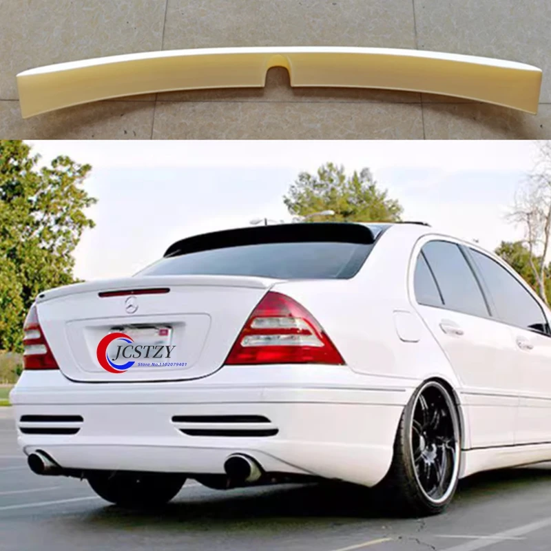 Alerón de techo trasero de fibra de carbono para Mercedes-Benz W203 - vista frontal