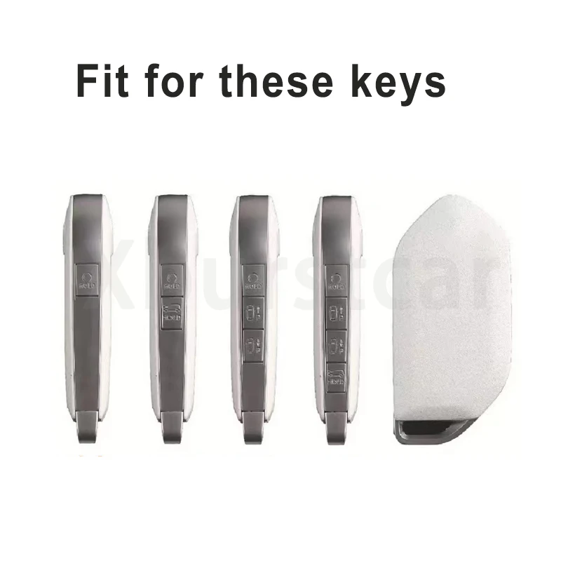Carcasa para llave de coche con botones en relieve