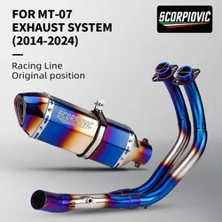 Tubo de escape y silenciador para Yamaha MT-07/FZ-07 (2014-2019)