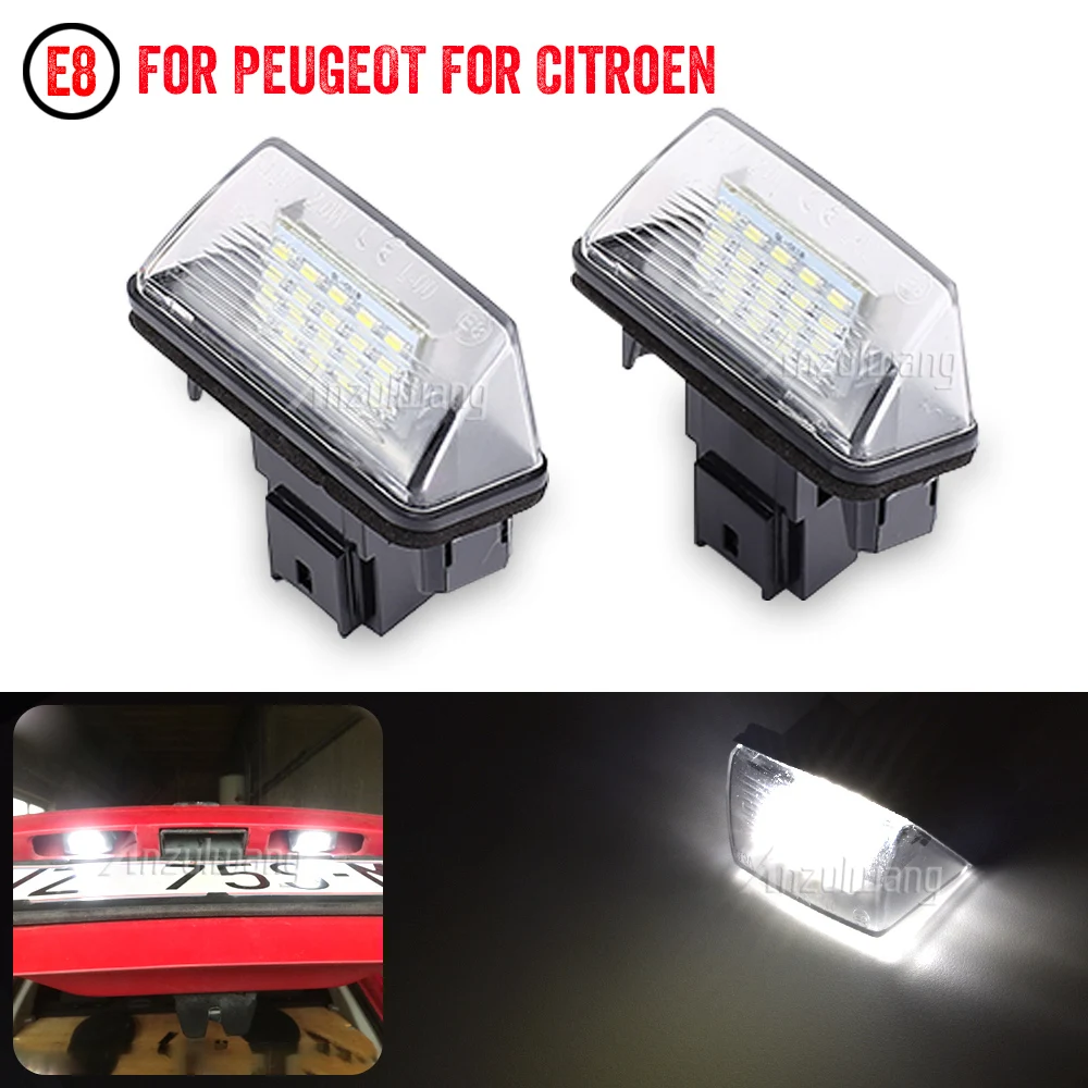 Luz LED de matrícula para Citroën C3/C4/C5 y Peugeot 206/207