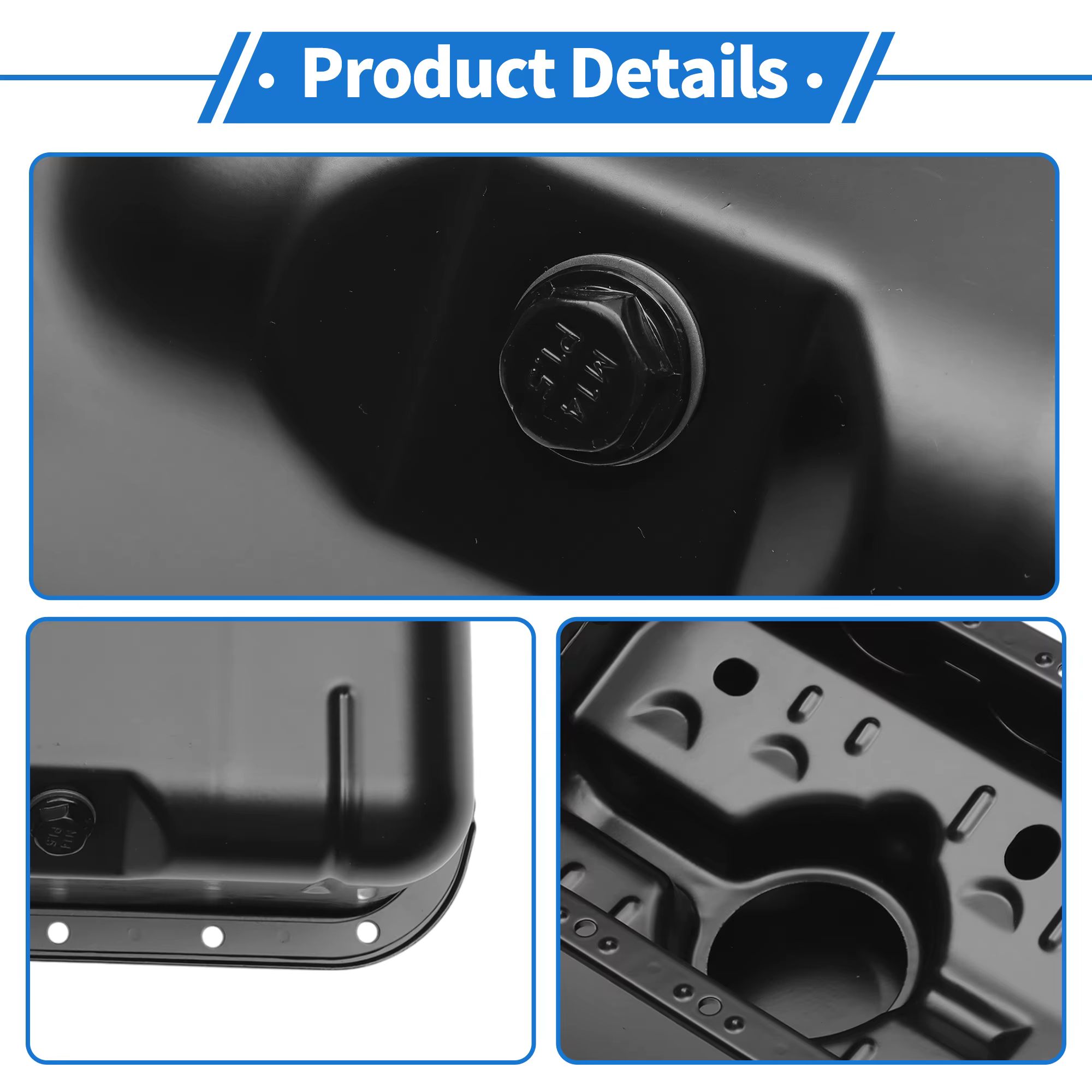 UXCELL 1 pieza No.11200P2E000 cárter de aceite de motor para Honda Civic 1996-2000 hierro negro - imagen 4