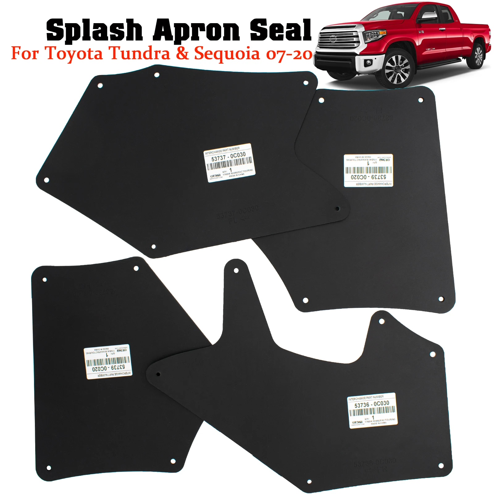 Toyota guardabarros protectores salpicaderas Tundra y Sequoia