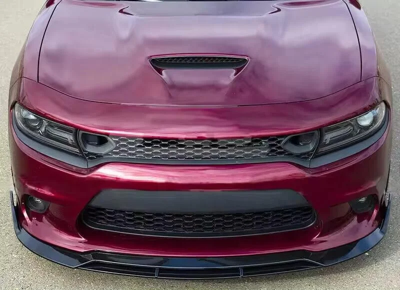 ¡Nuevo! Cargador labio delantero fibra de carbono parachoques delantero labio alerón divisor para 15-24 Dodge Charger SRT R/T uso de cuerpo ancho - imagen 5