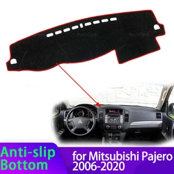 Para Mitsubishi Pajero Shogun Montero 2006-2020 V80 V87 V93 V97 alfombrilla para salpicadero cubierta almohadilla parasol alfombra Accesorios