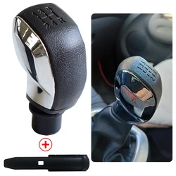 Perilla palanca cambios ABS negro con cuero – Peugeot 206 307 308