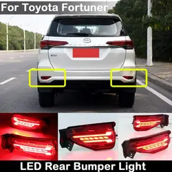 Reflector parachoques trasero LED para Toyota Fortuner 2015-2017