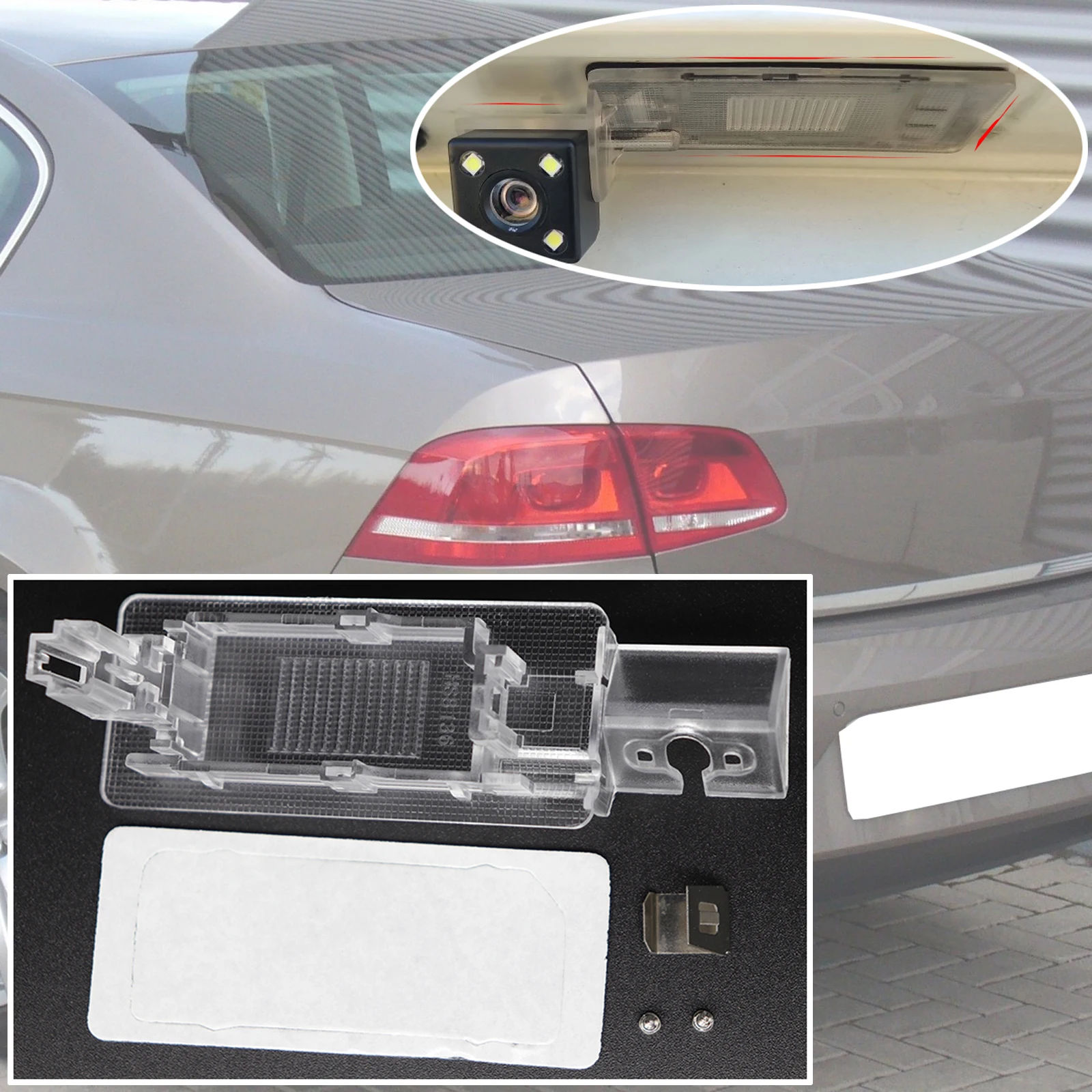 Soporte cámara visión maletero trasero VW Passat B7 2011-2015
