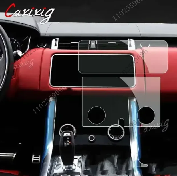 Película TPU antirrayaduras consola GPS Range Rover Evoque 2019-2021