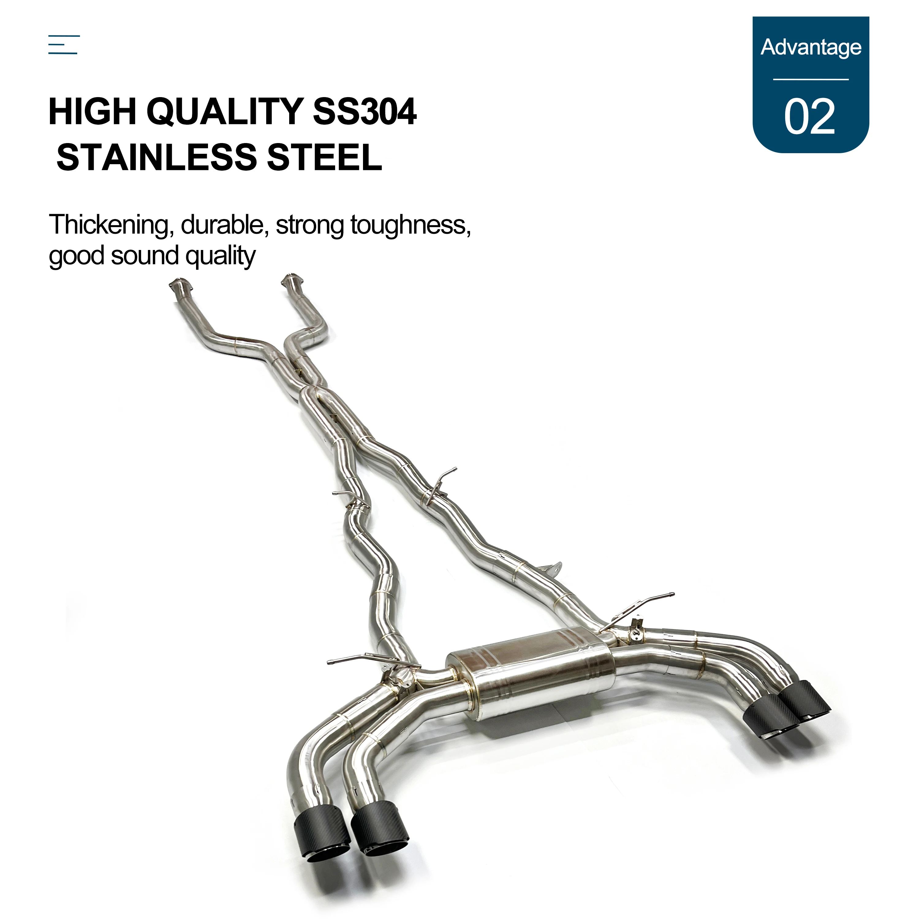 CBNT Envío rápido G90 M5 Escape con válvula para BMW M5 G90 4.4T Sistema de escape Valvetronic SS304 Catback con control remoto - imagen 3