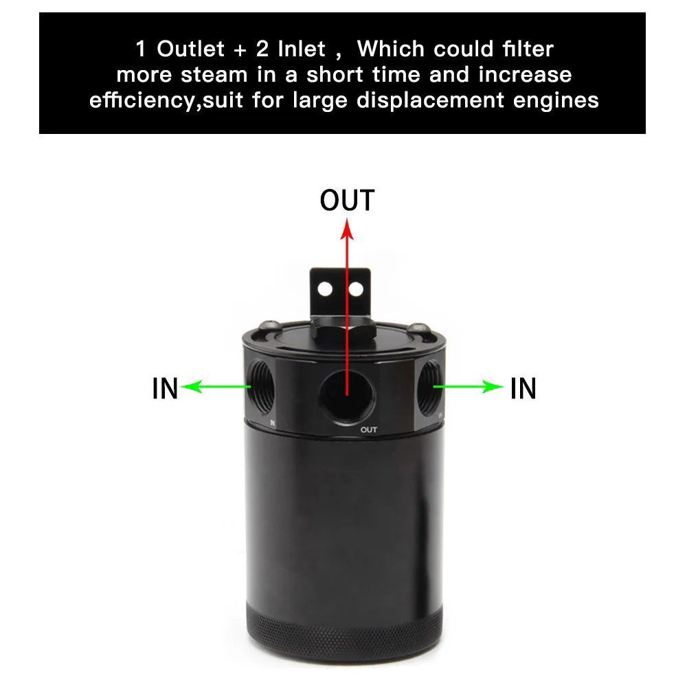 Separador gases cárter 3 puertos universal filtro respiración motor - imagen 5