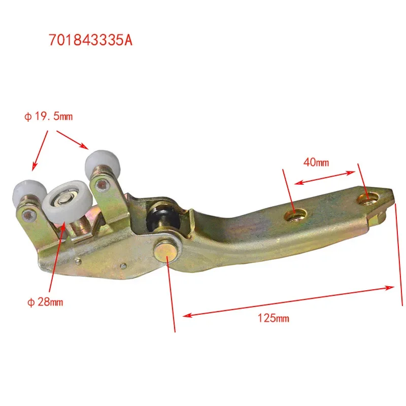 701843335 Guía de rodillo izquierda para puerta corredera VW T4 - imagen 3