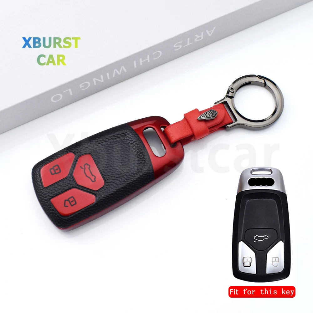 Funda para llave Audi de TPU con acabado cuero – A1, A3, A4 B9, Q3