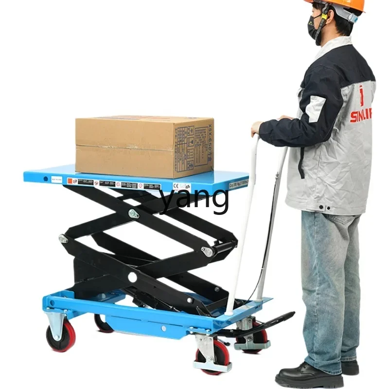 Plataforma elevadora hidráulica móvil de tijera con pedal manual - imagen 2