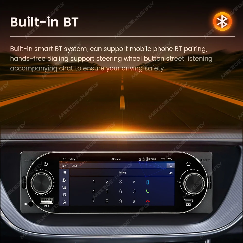Radio de coche 1 DIN MEKEDE con pantalla MP5, CarPlay y Android Auto - imagen 3