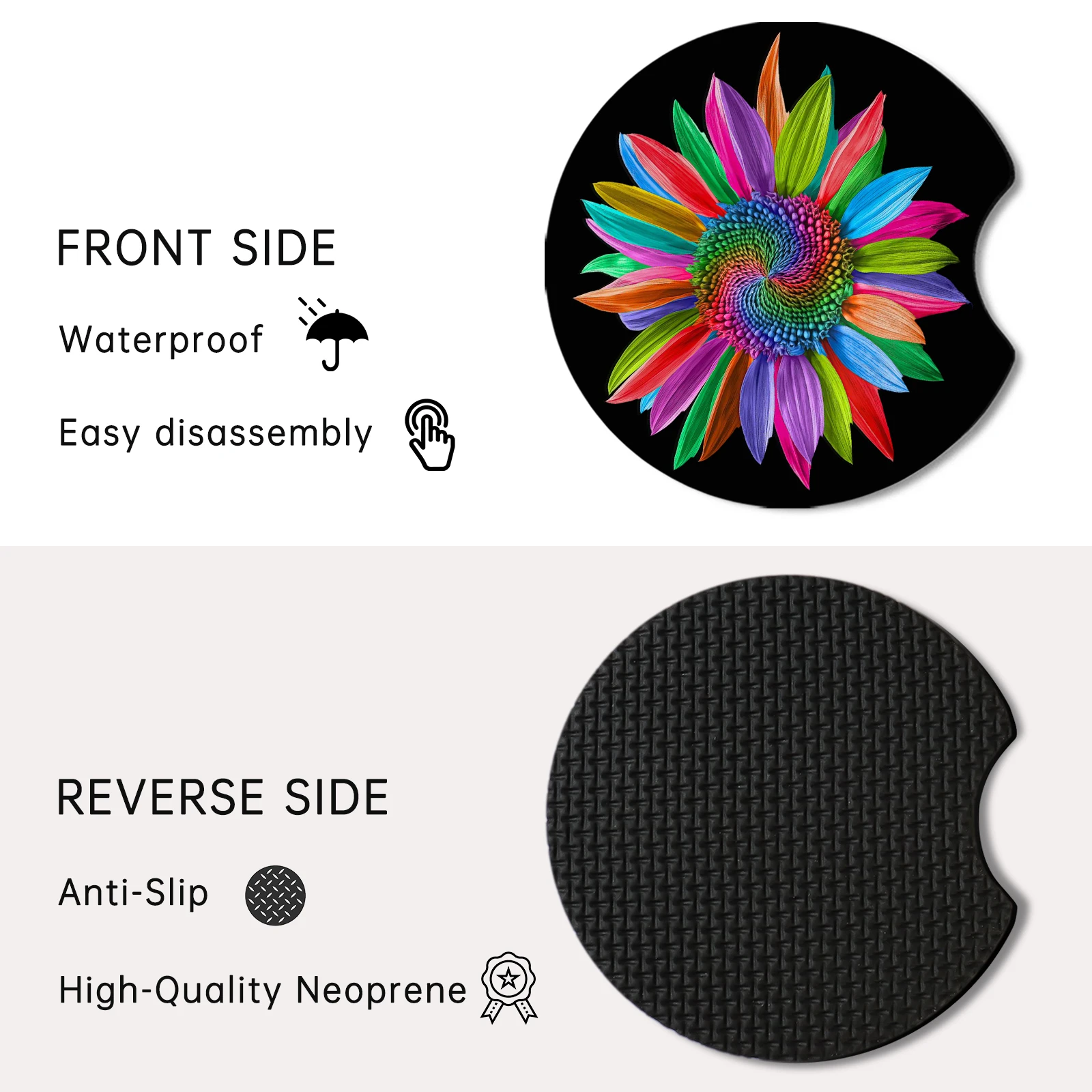 Posavasos absorbentes antideslizantes para coche - imagen 3