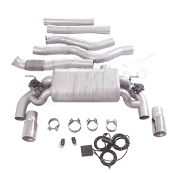 Para BMW 2012-2015 335i F30 3,0 T N55B30 catback con válvula electrónica 304 sistema de escape de 2 puntas de coche de acero inoxidable