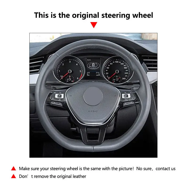 Funda de palanca de cambios negra de microfibra – VW Golf 7