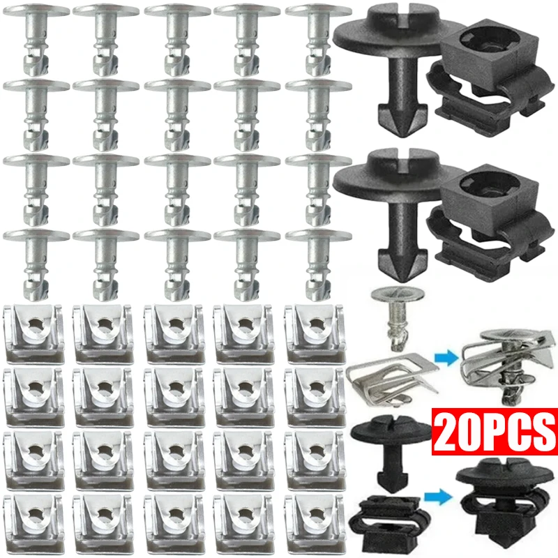 Tornillos para capó debajo del chasis, Clip para el cuerpo, protector contra salpicaduras, tornillos de fijación, tornillos embellecedores de escudo, sujetadores de Clip para Audi para VW Passat B5