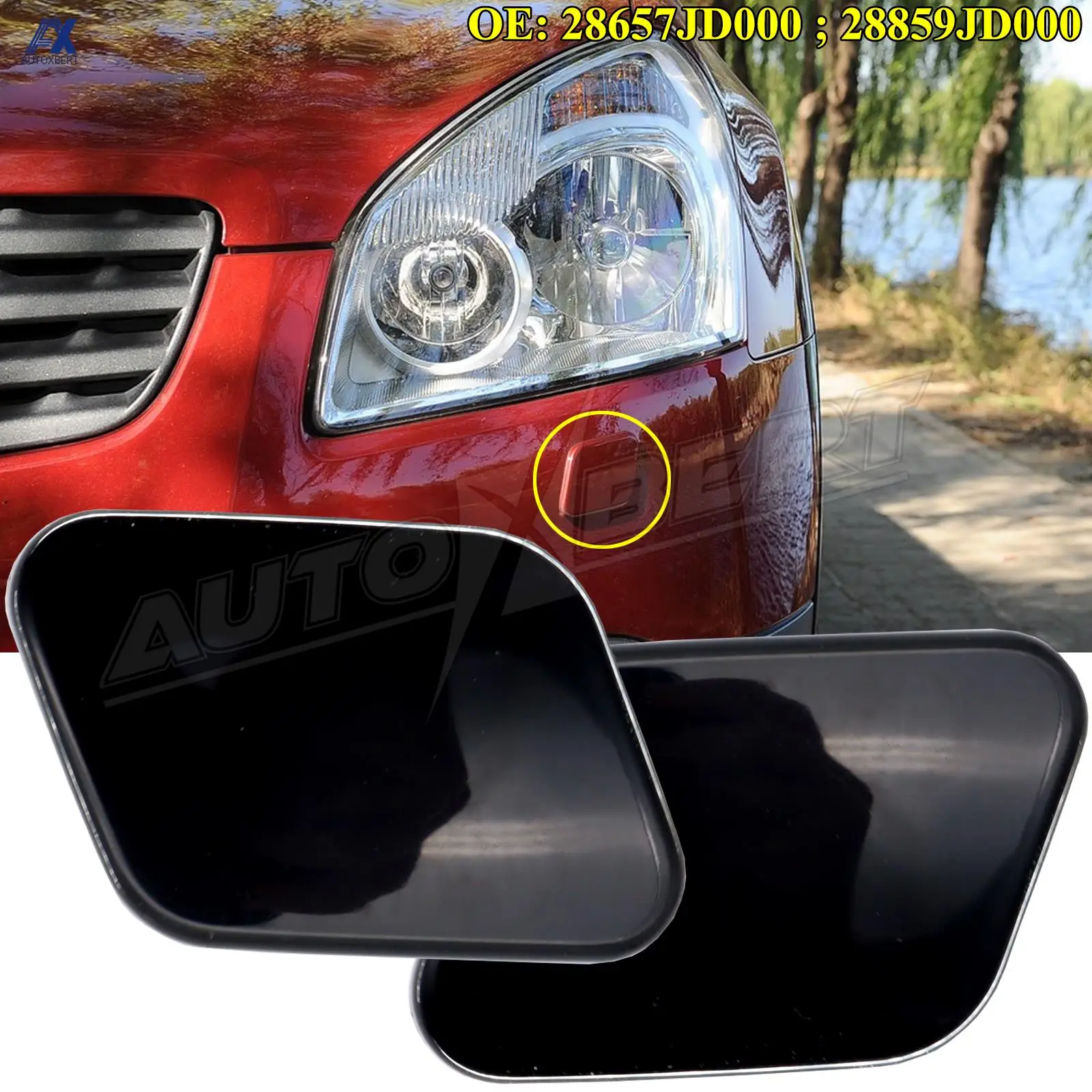 28858JD000 Faro parachoques con tapa limpiaparabrisas Nissan Qashqai J10