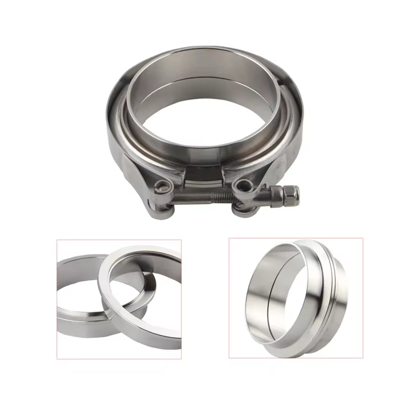 Abrazadera V-Band autoalineable macho-hembra CNC de acero inoxidable - imagen 3