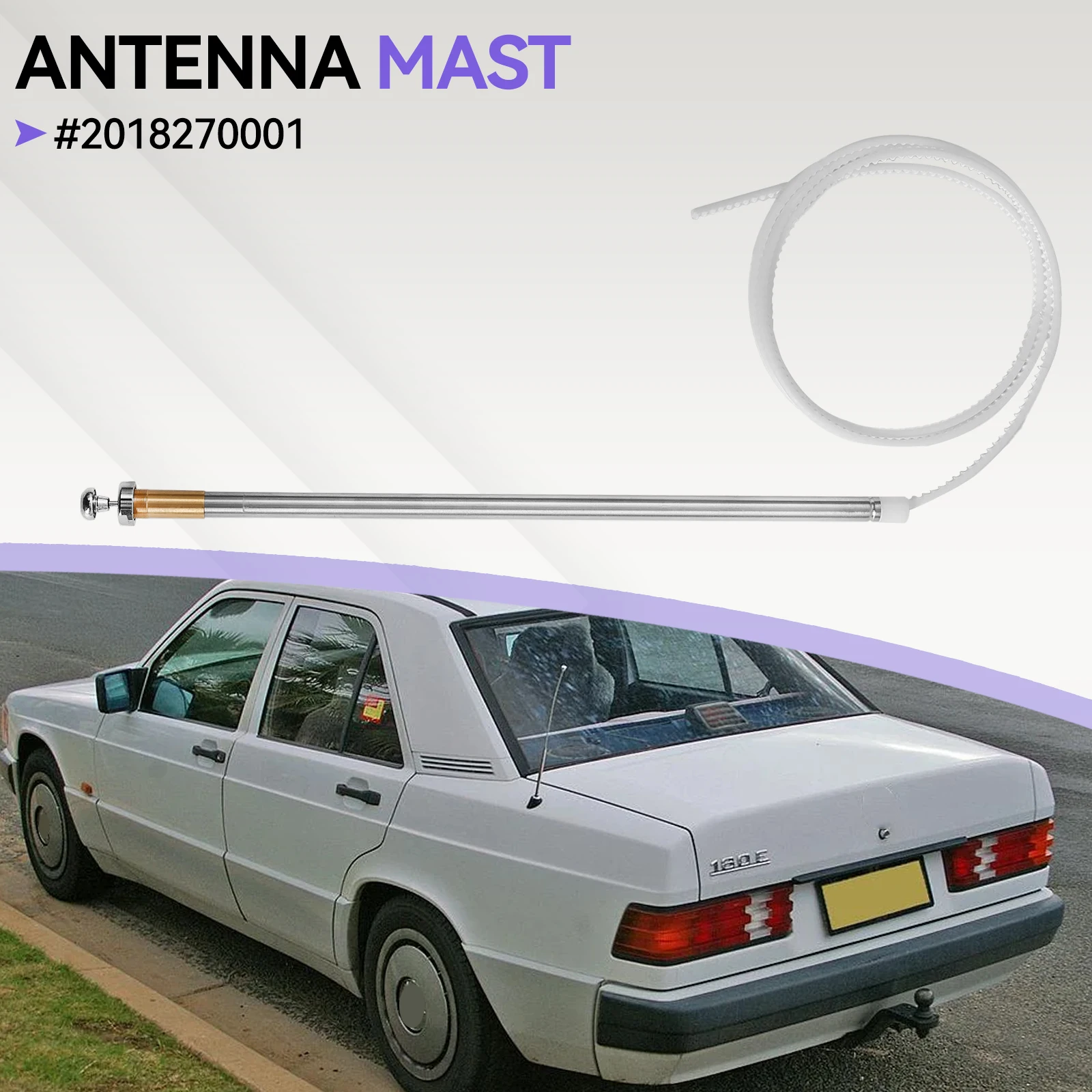 A2018270001 Antena automática Mercedes W124 W126 W201 OEM - imagen 2
