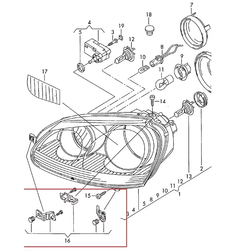 Kit de reparación de soportes de faro VW Polo 2009-2017 - imagen 5