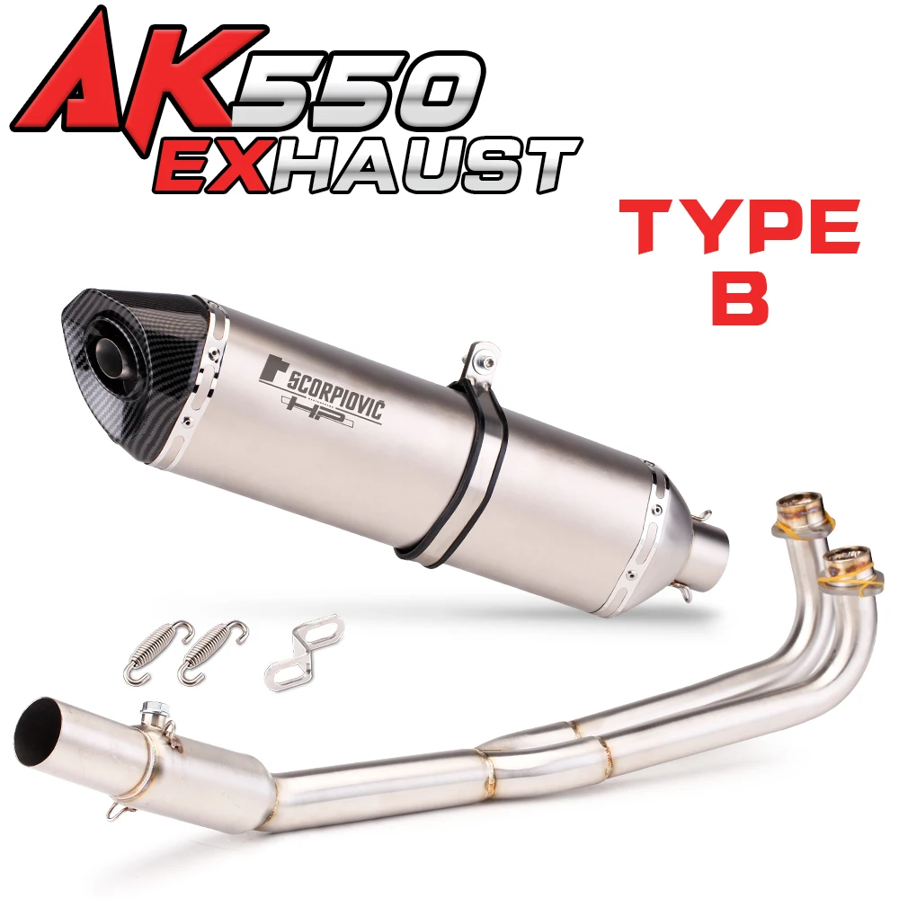 Sistema de escape completo para Kymco AK 550 con silenciador